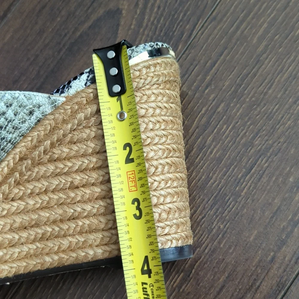 Jimmy Choo Snake Print Wedge Sandals - Picture 11 of 14